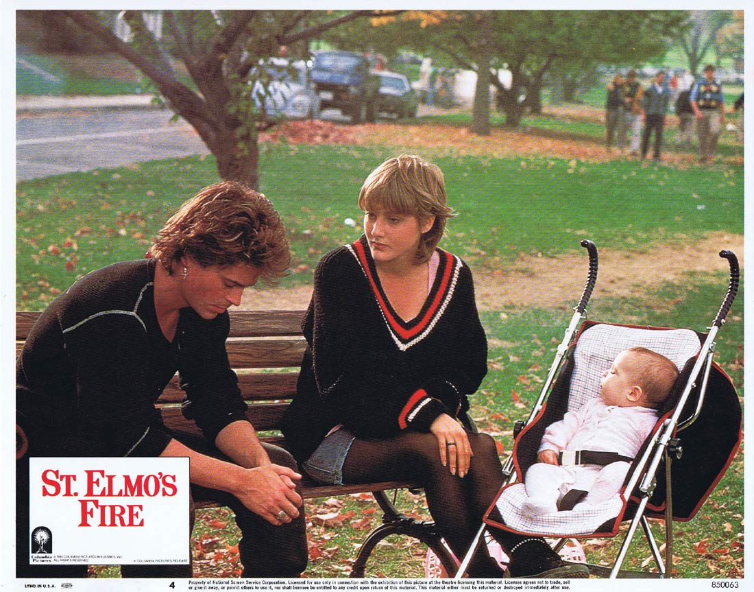 ST ELMO’S FIRE Original Lobby Card 4 Rob Lowe Demi Moore Emilio Estevez