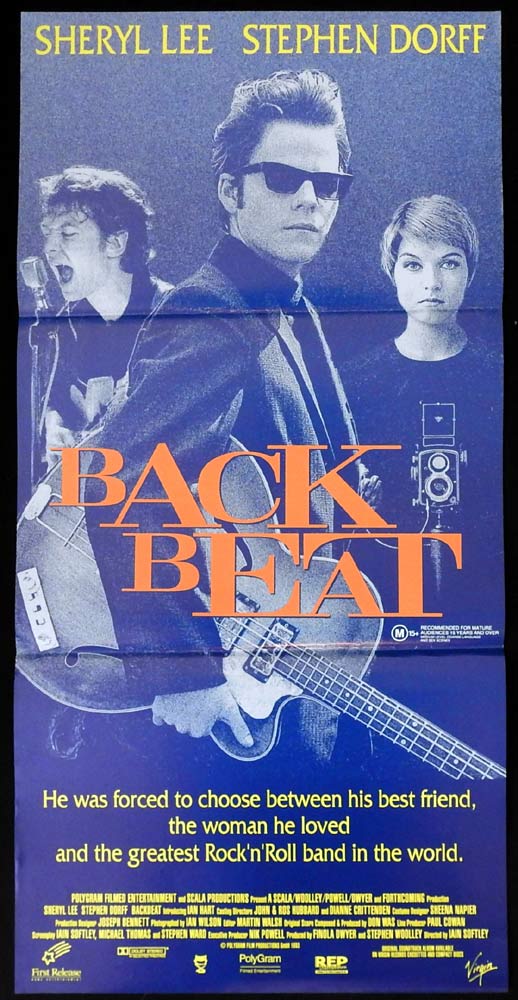 BACKBEAT Original Daybill Movie Poster Sheryl Lee Stephen Dorff The Beatles