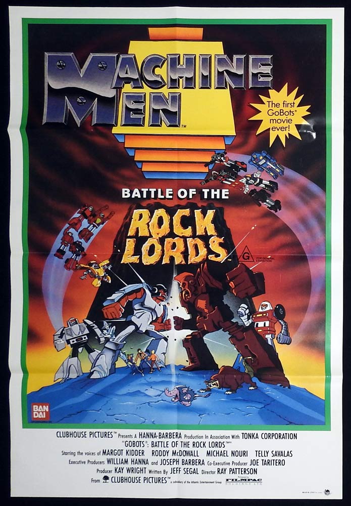 GOBOTS BATTLE OF THE ROCK LORDS Original One sheet Movie poster Machine Men