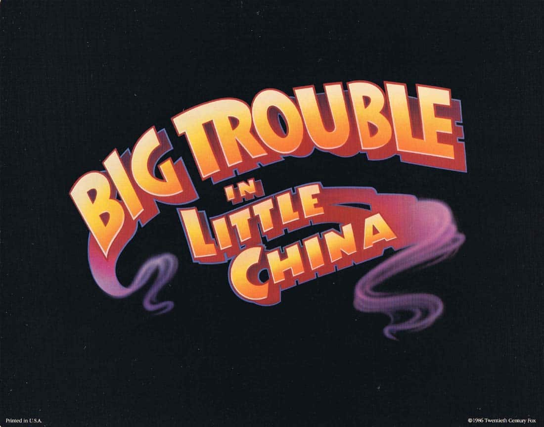 BIG TROUBLE IN LITTLE CHINA Original Title Lobby Card Kurt Russell Kim Cattrall