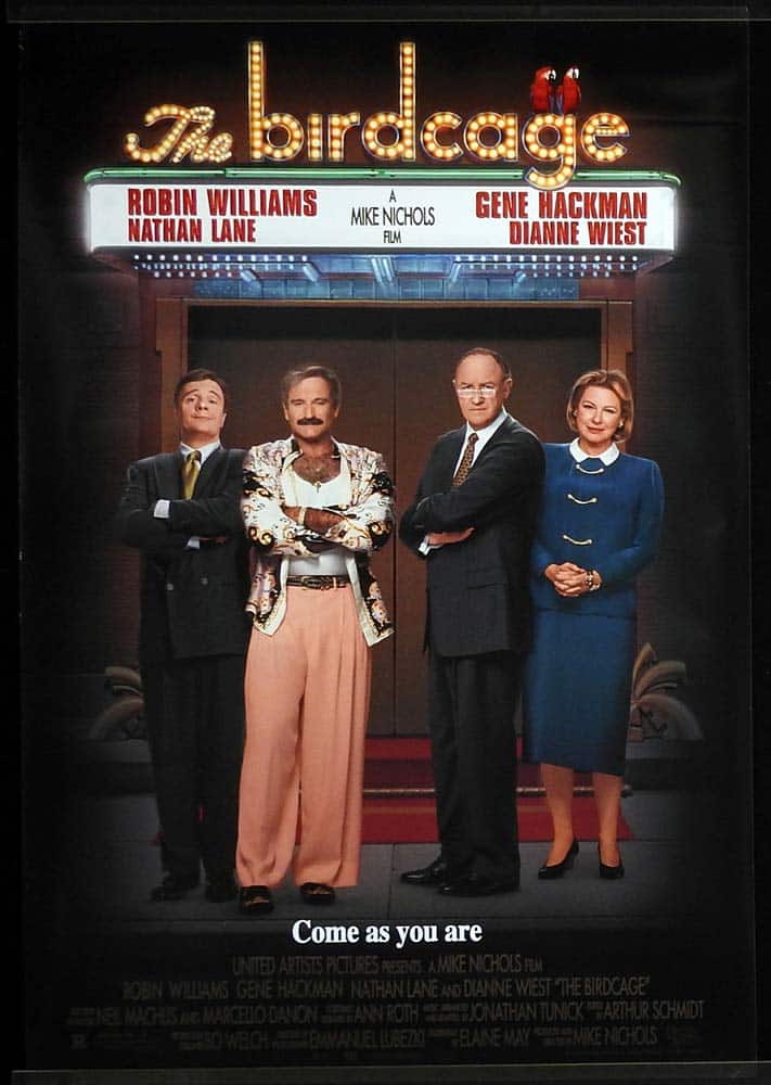 THE BIRDCAGE Original Rolled One Sheet Movie Poster Robin Williams Gene Hackman