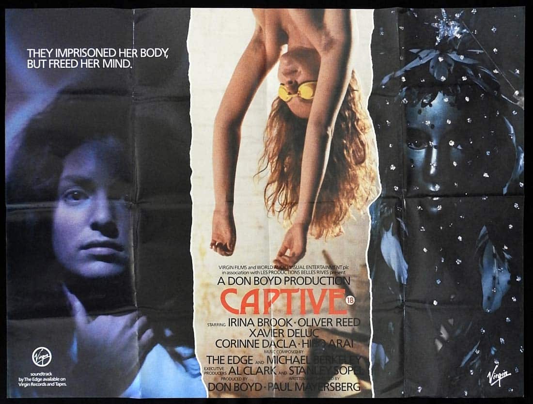 CAPTIVE Original British Quad Movie poster Oliver Reed Irina Brook