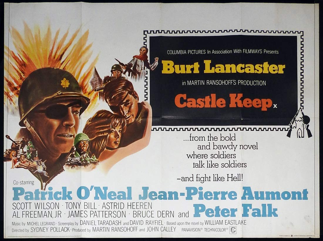CASTLE KEEP Original British Quad Movie poster Burt Lancaster Battle of the Bulge