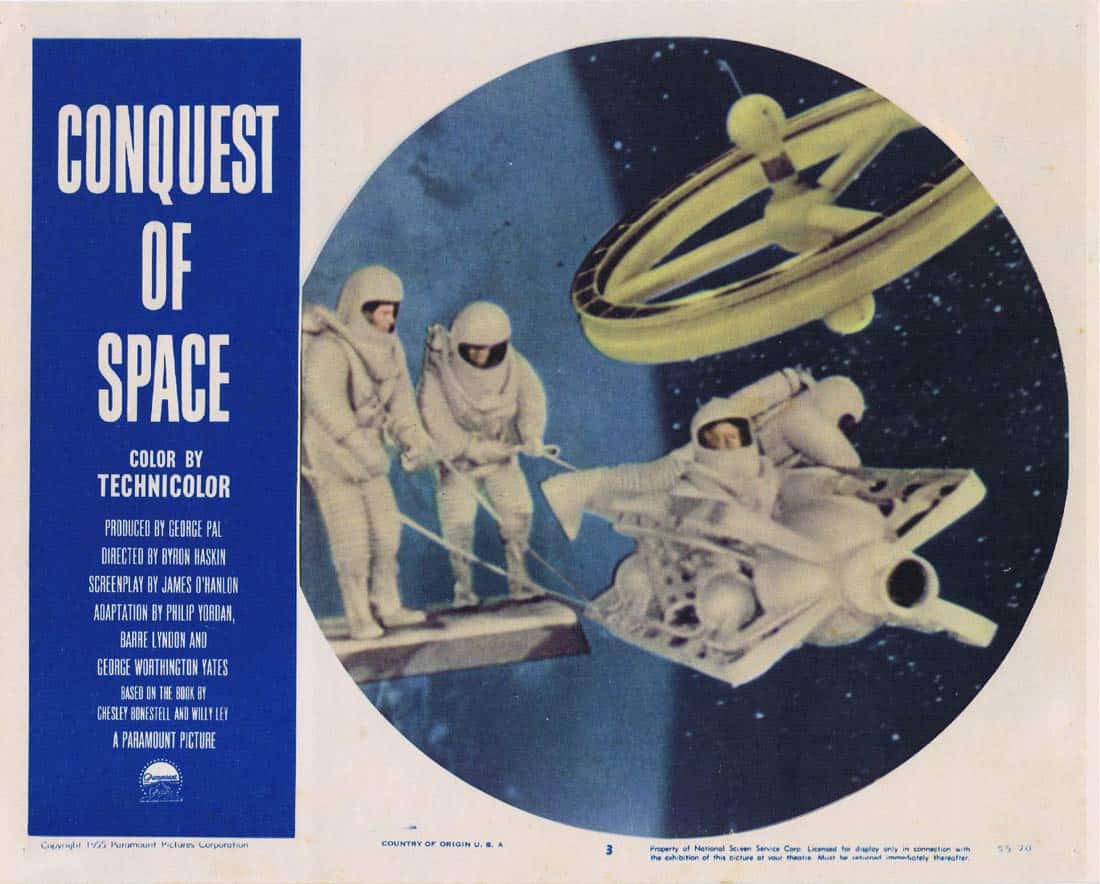 CONQUEST OF SPACE Original Lobby Card 3 Sci Fi Byron Haskin George Pal 1955