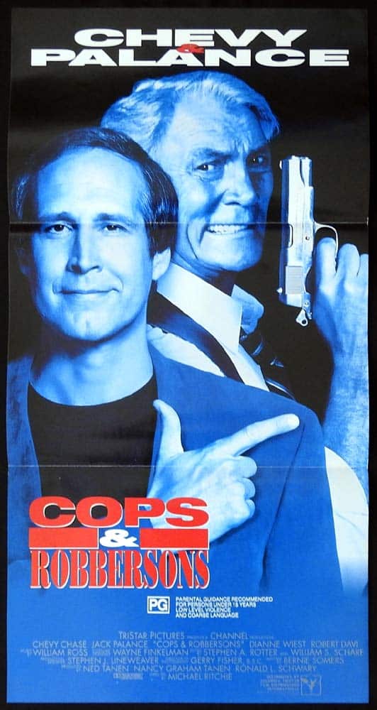 COPS AND ROBBERSONS Original Daybill Movie Poster Chevy Chase Jack Palance
