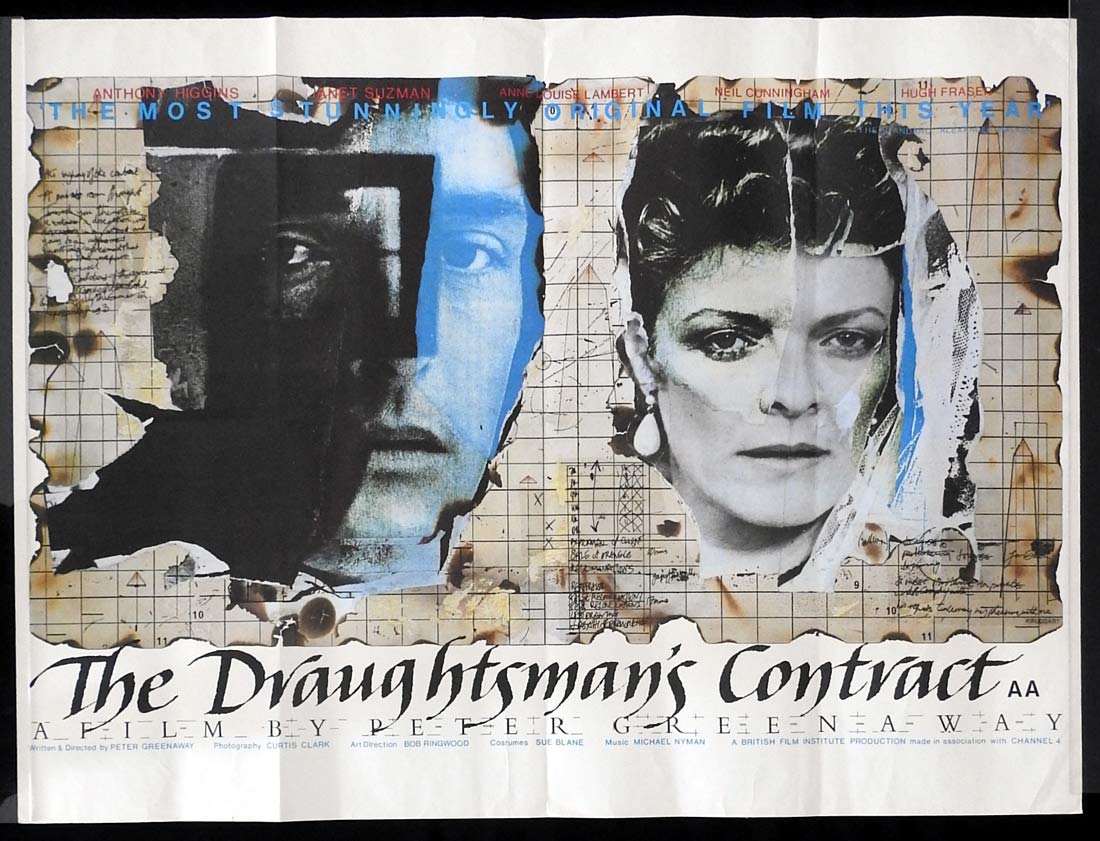 THE DRAUGHTSMAN’S CONTRACT Original British Quad Movie poster Anthony Higgins
