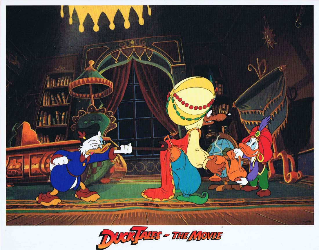 DUCK TALES TREASURE OF THE LOST LAMP Original Lobby Card 2 Christopher Lloyd Disney Donald Duck