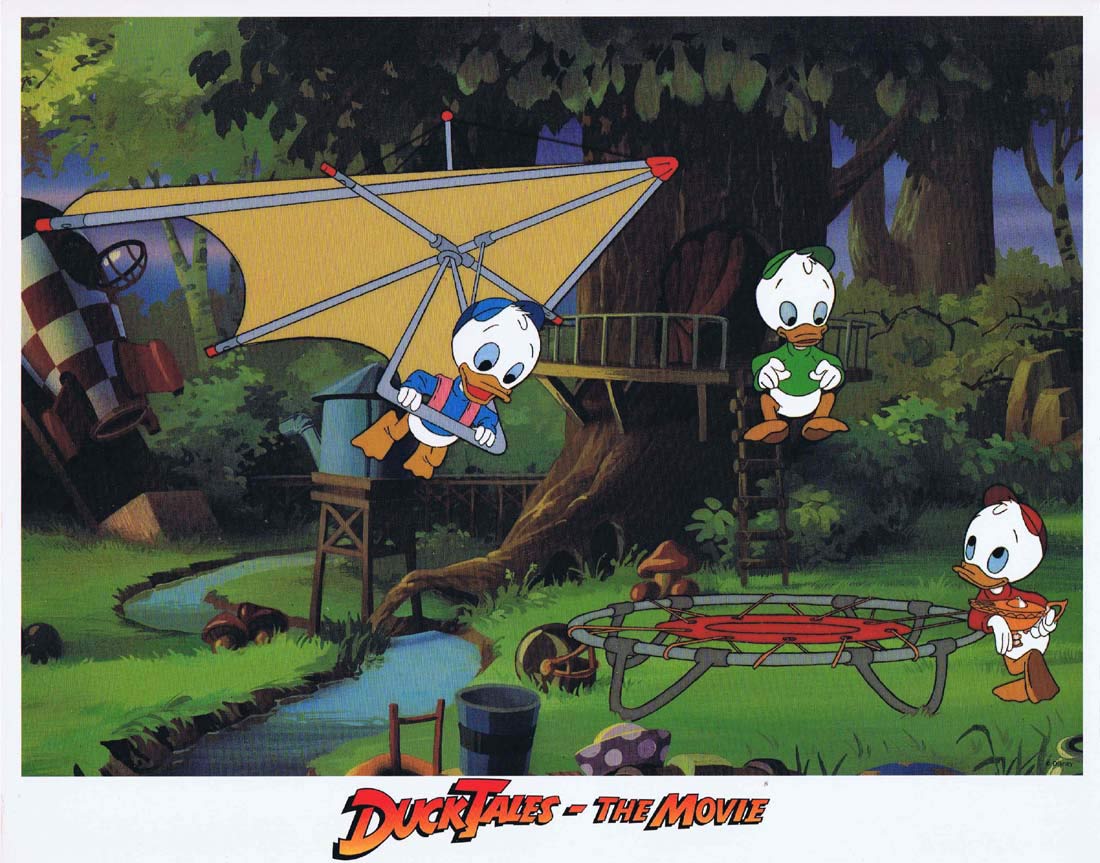 DUCK TALES TREASURE OF THE LOST LAMP Original Lobby Card 3 Christopher Lloyd Disney Donald Duck