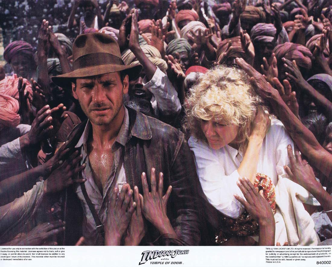 INDIANA JONES AND THE TEMPLE OF DOOM Lobby Card 6 Harrison Ford