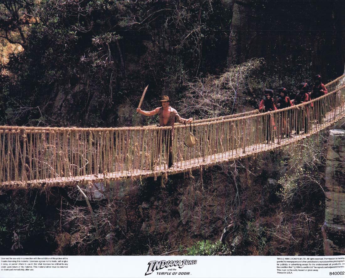 INDIANA JONES AND THE TEMPLE OF DOOM Lobby Card 8 Harrison Ford
