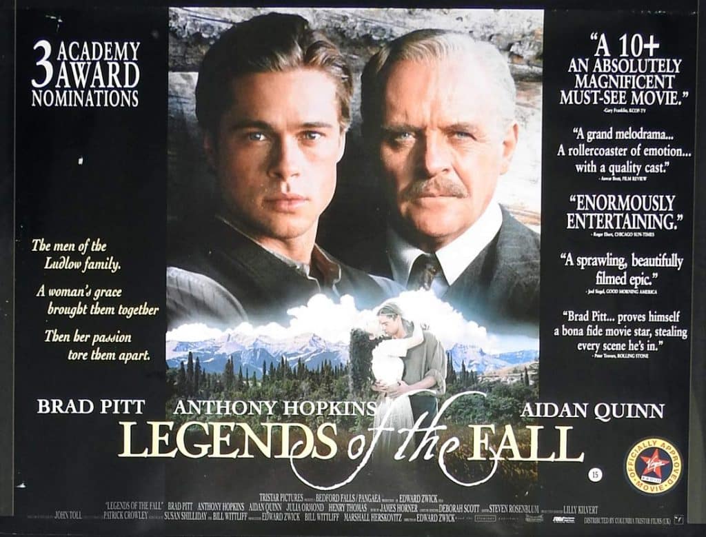 LEGENDS OF THE FALL Original ROLLED British Quad Movie Poster Brad Pitt ...