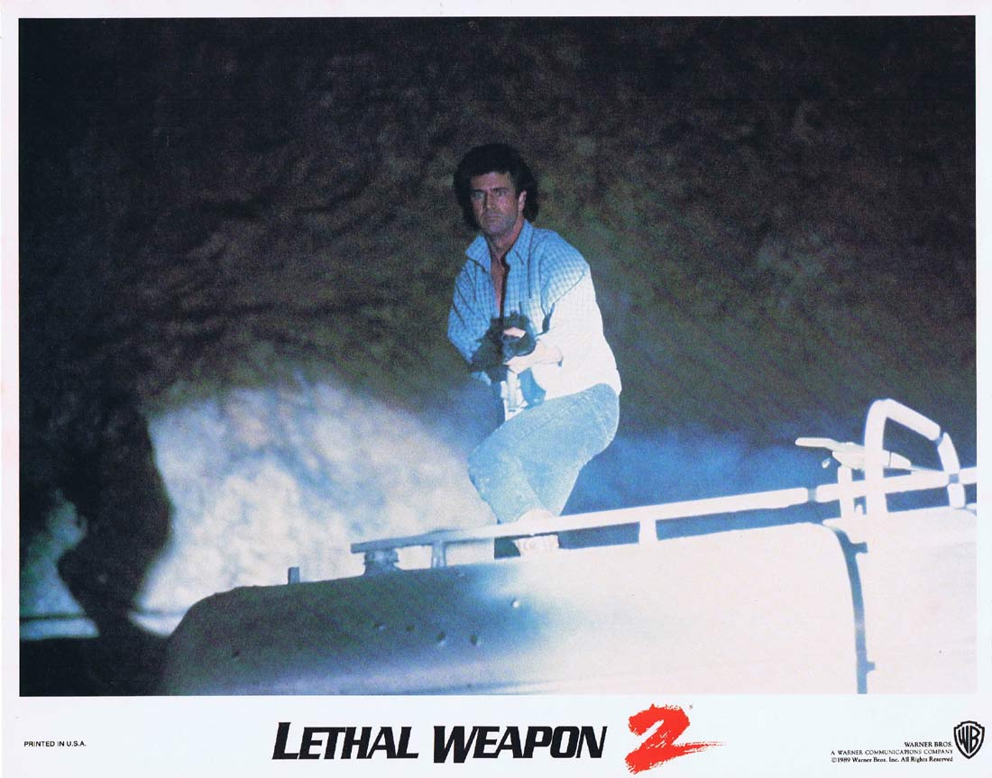 LETHAL WEAPON 2 Original Lobby Card 1 Mel Gibson Danny Glover Joe Pesci