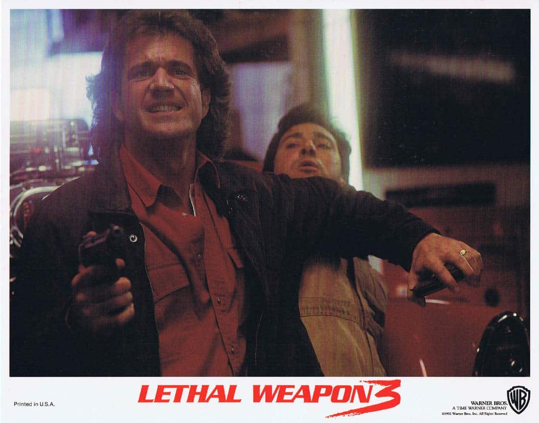 LETHAL WEAPON 3 Original Lobby Card 1 Mel Gibson Danny Glover Joe Pesci