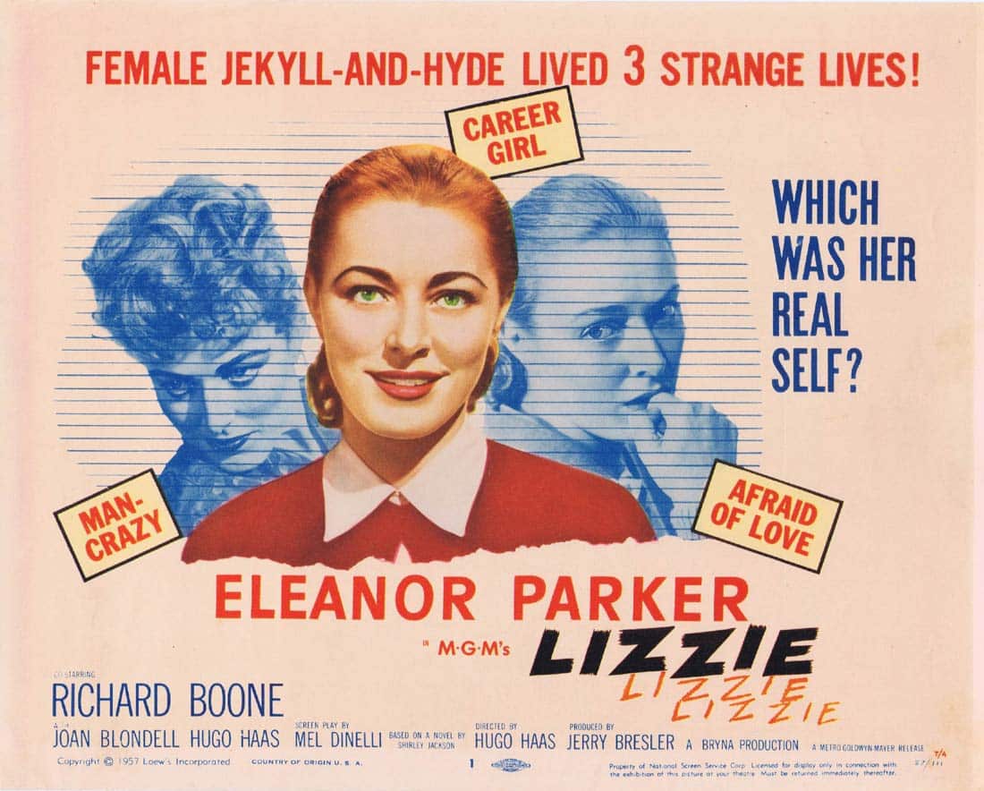 LIZZIE Original Title Lobby Card Eleanor Parker Female Jekyll and Hyde