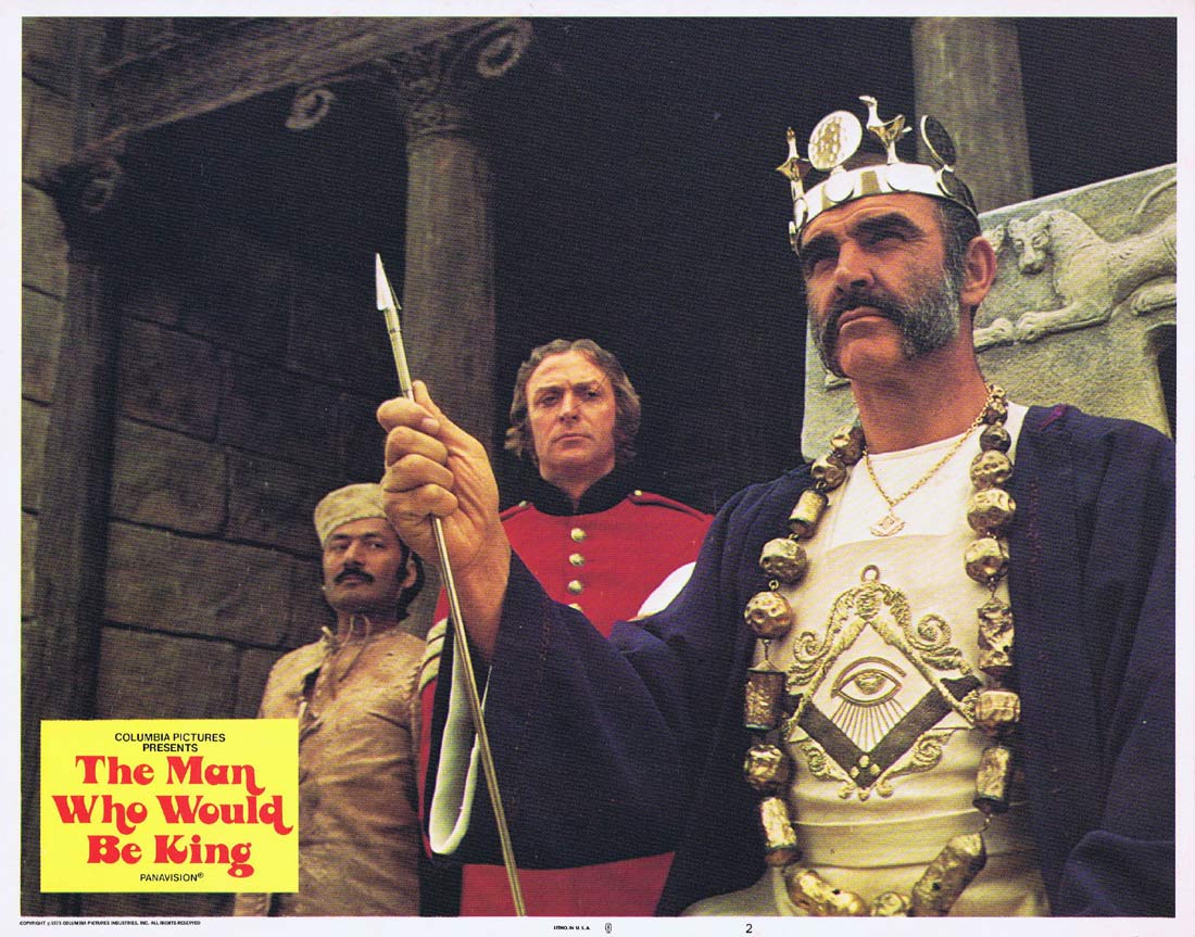 THE MAN WHO WOULD BE KING Original Lobby Card 2 Sean Connery Michael Caine