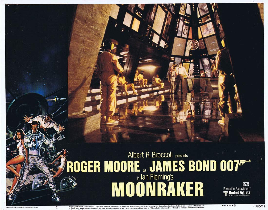 MOONRAKER Original Lobby Card 2 JAMES BOND Roger Moore Lois Chiles