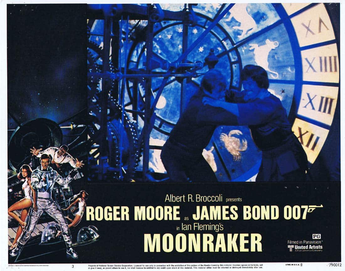 MOONRAKER Original Lobby Card 3 JAMES BOND Roger Moore Lois Chiles