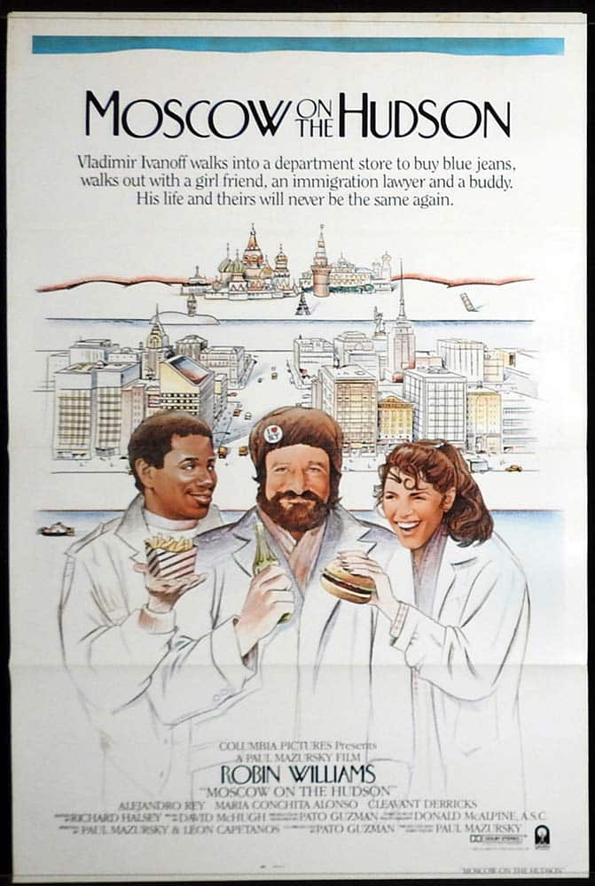MOSCOW ON THE HUDSON Original US One Sheet Movie Poster Robin Williams