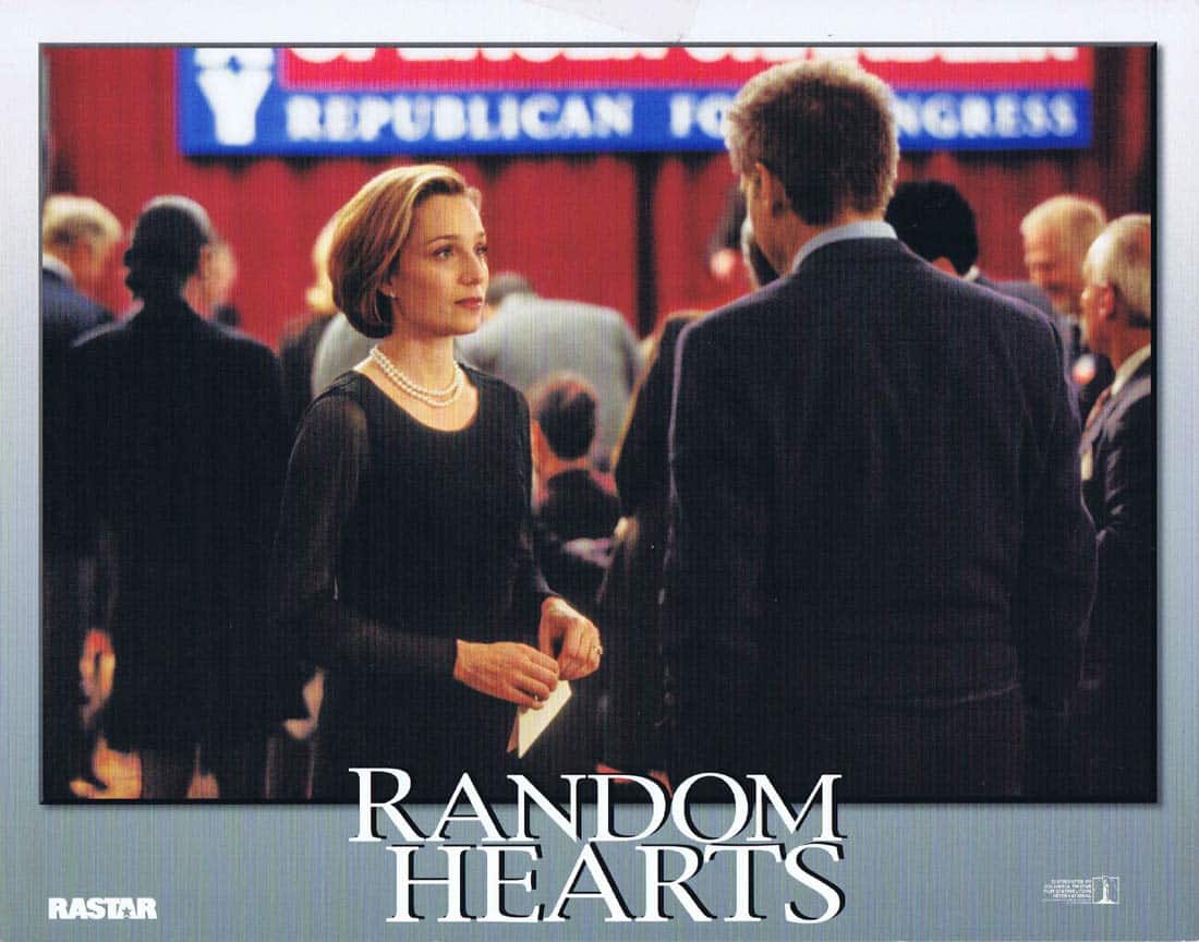 RANDOM HEARTS Original Lobby Card 1 Harrison Ford Kristin Scott Thomas