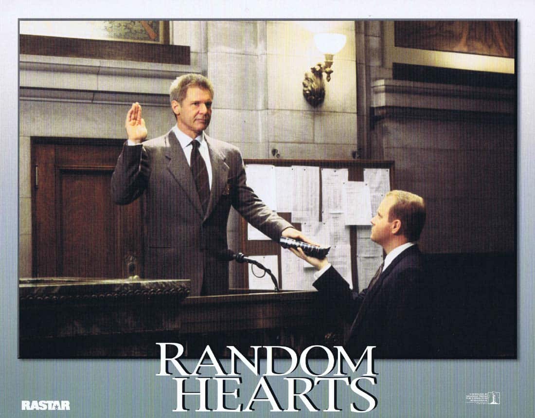 RANDOM HEARTS Original Lobby Card 2 Harrison Ford Kristin Scott Thomas