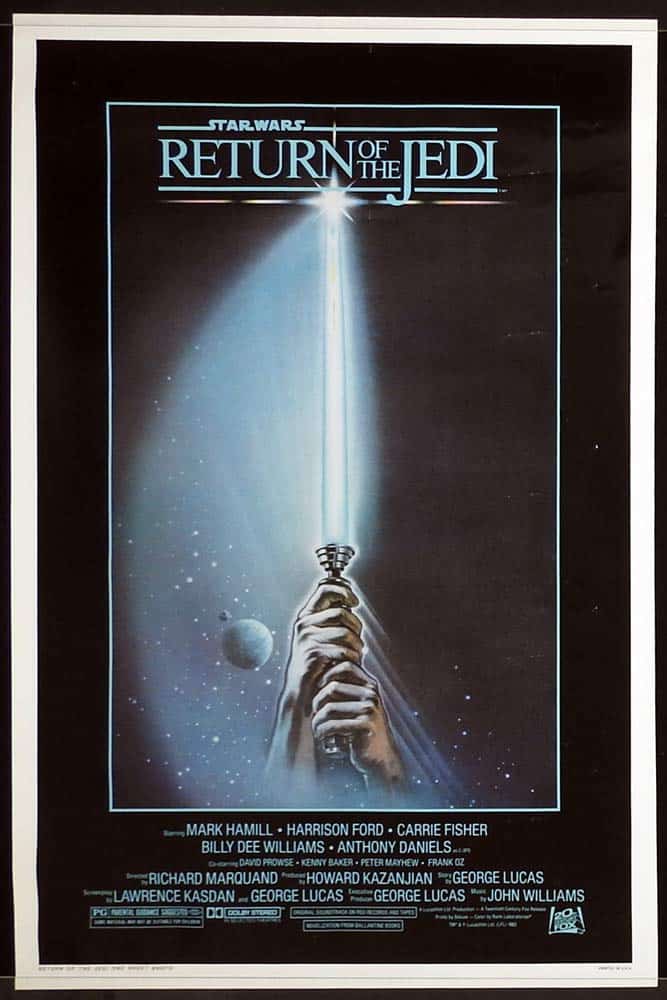 RETURN OF THE JEDI Star Wars Sabre Style Original US One sheet Movie poster