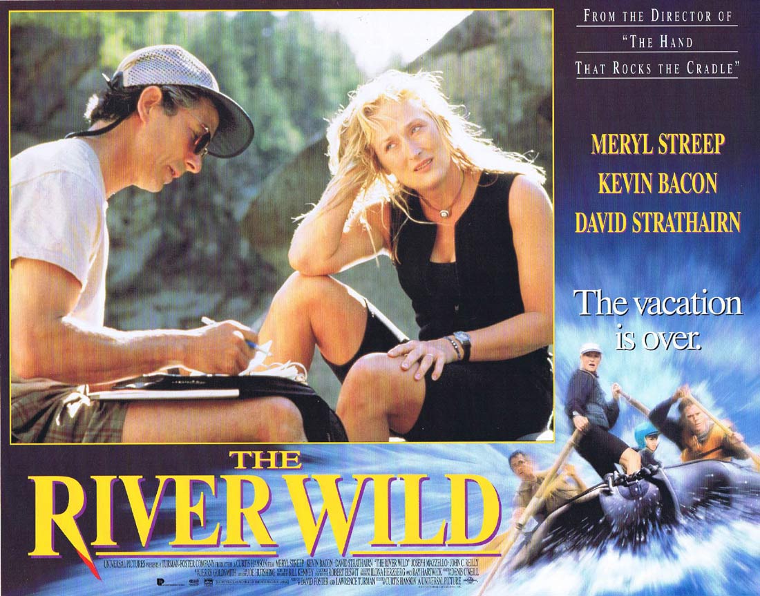 THE RIVER WILD Original Lobby Card 1 Meryl Streep Kevin Bacon David Strathairn