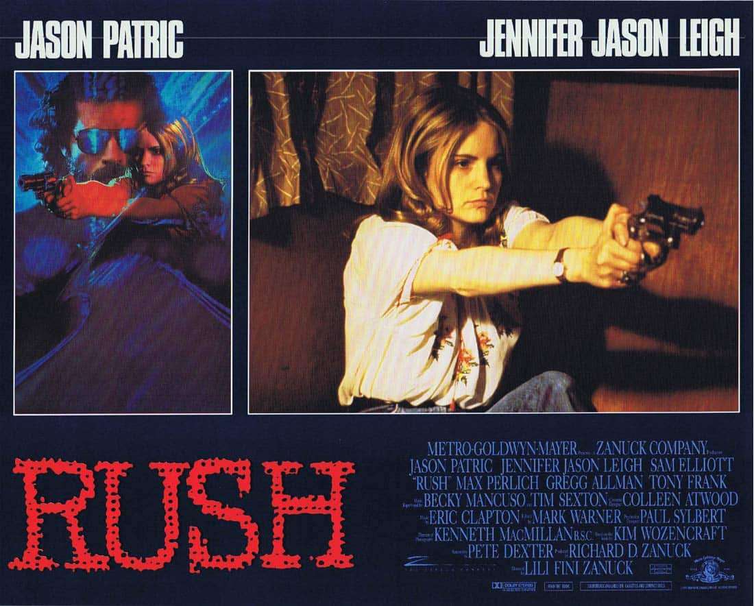 RUSH Original Lobby Card 6 Jason Patric Jennifer Jason Leigh Sam Elliott