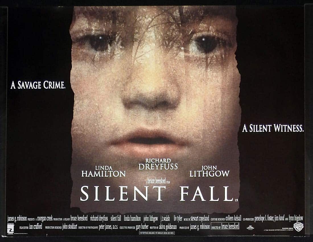 SILENT FALL Original ROLLED British Quad Movie Poster Richard Dreyfuss Linda Hamilton