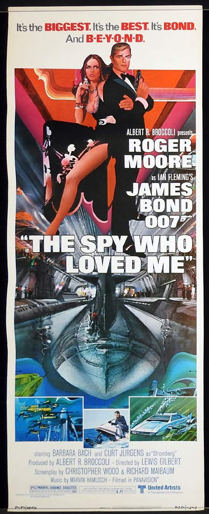 THE SPY WHO LOVED ME Original US Insert Movie poster Roger Moore James Bond