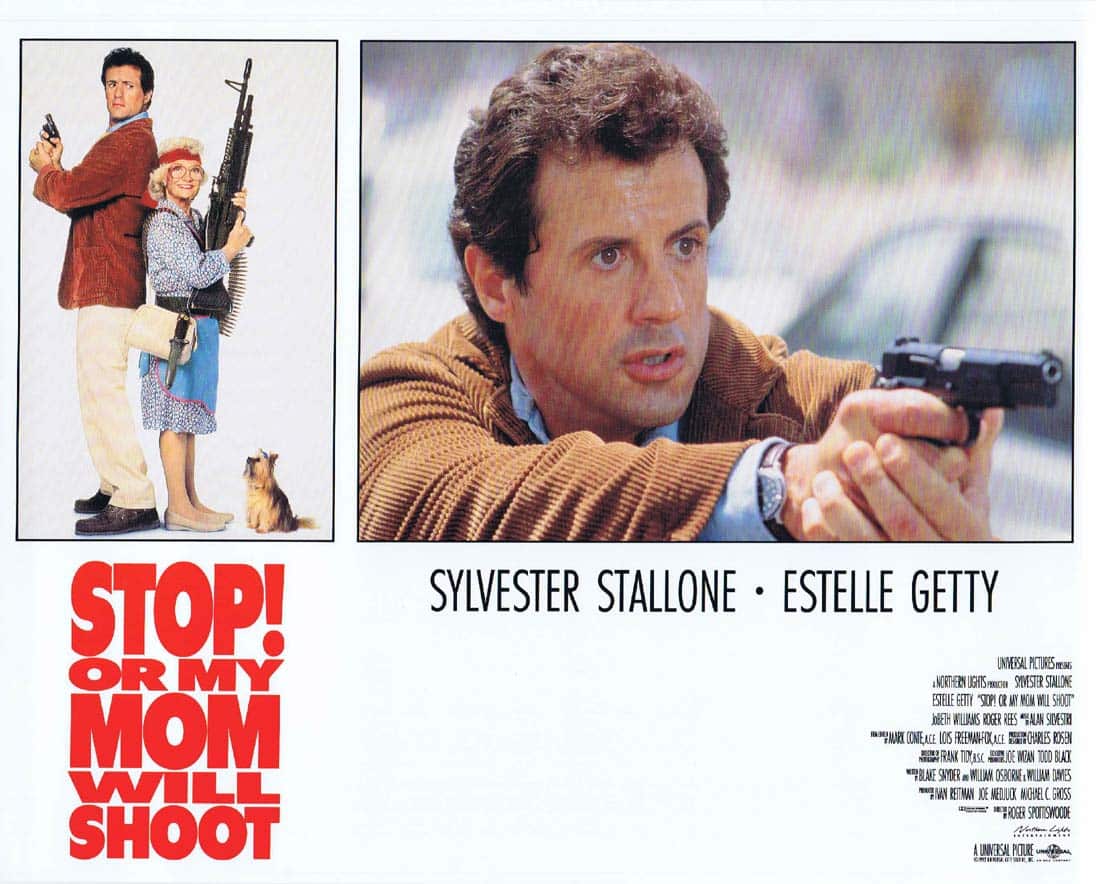 STOP OR MY MOM WILL SHOOT Original Lobby Card 1 Sylvester Stallone Estelle Getty