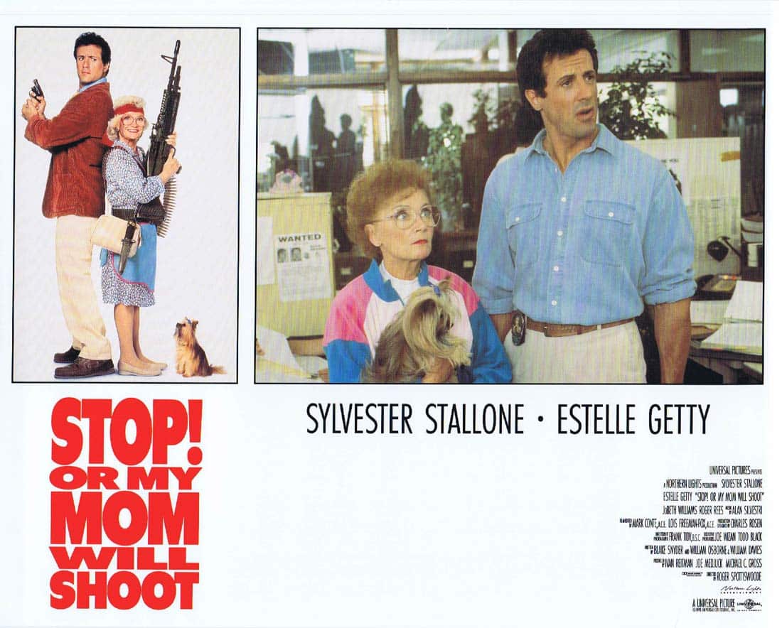 STOP OR MY MOM WILL SHOOT Original Lobby Card 3 Sylvester Stallone Estelle Getty