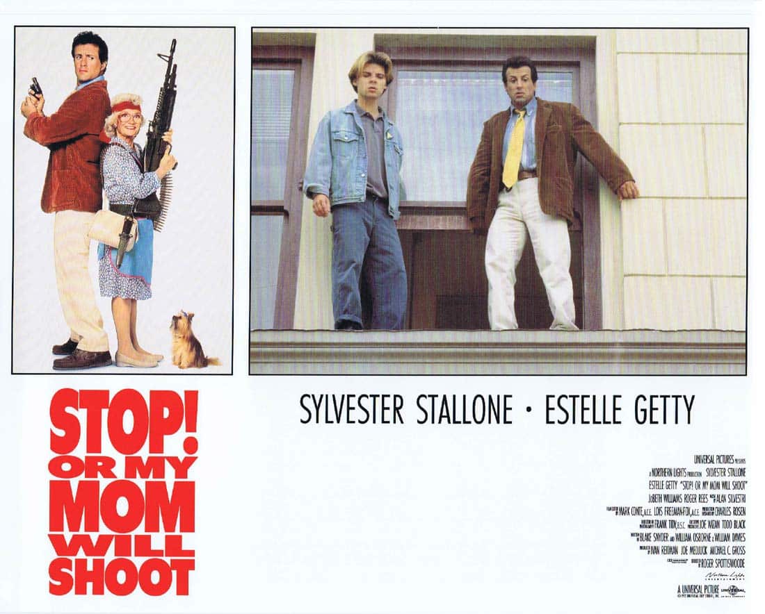 STOP OR MY MOM WILL SHOOT Original Lobby Card 4 Sylvester Stallone Estelle Getty