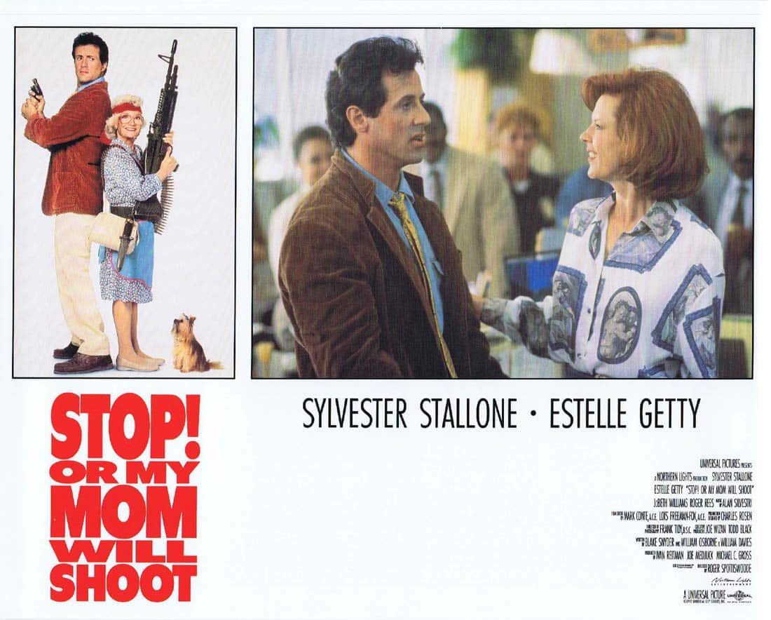 STOP OR MY MOM WILL SHOOT Original Lobby Card 6 Sylvester Stallone Estelle Getty