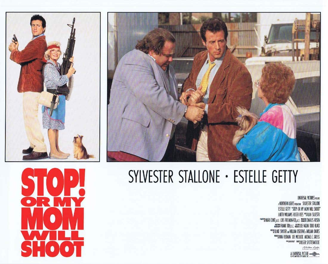 STOP OR MY MOM WILL SHOOT Original Lobby Card 8 Sylvester Stallone Estelle Getty