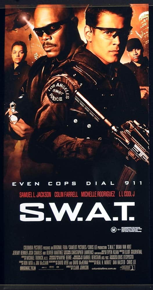 S.W.A.T Original Daybill Movie Poster Samuel L. Jackson Colin Farrell Michelle Rodriguez
