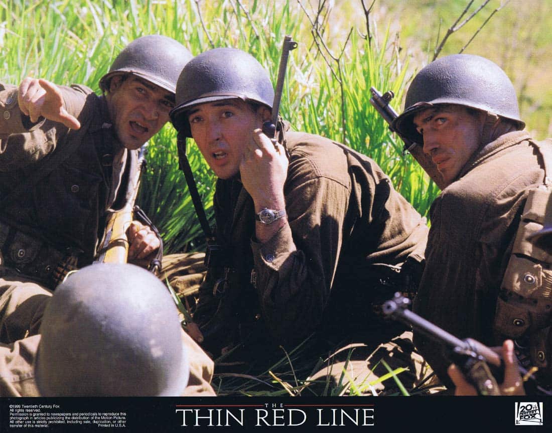 THE THIN RED LINE Original Lobby Card 10 Sean Penn George Clooney John Travolta