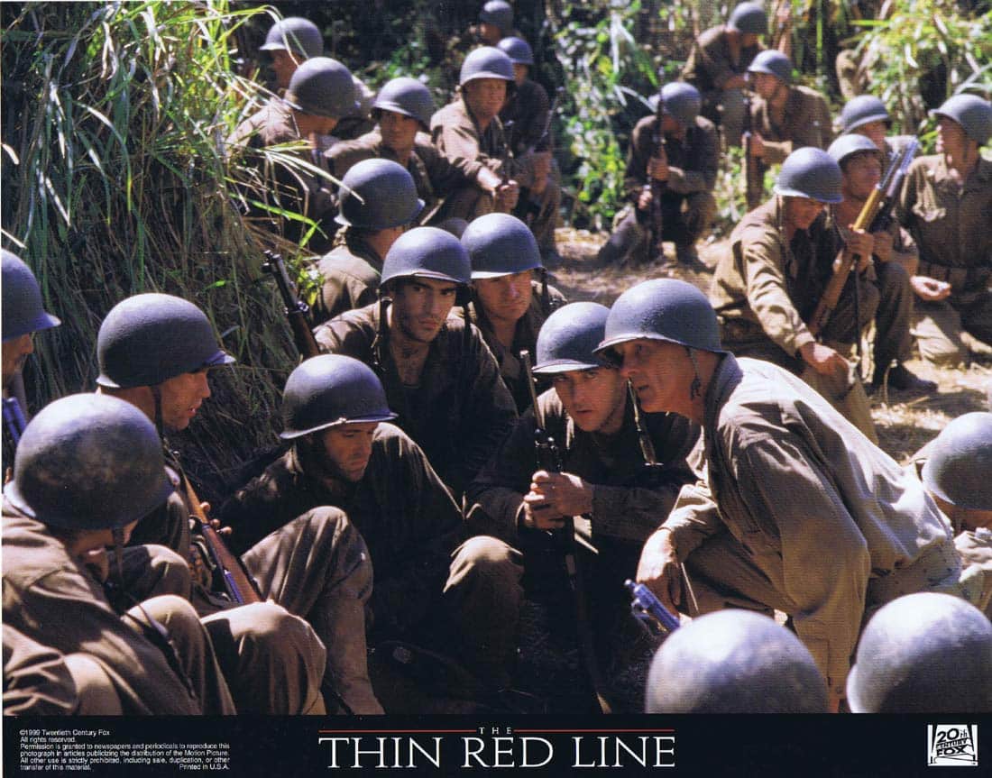 THE THIN RED LINE Original Lobby Card 2 Sean Penn George Clooney John Travolta