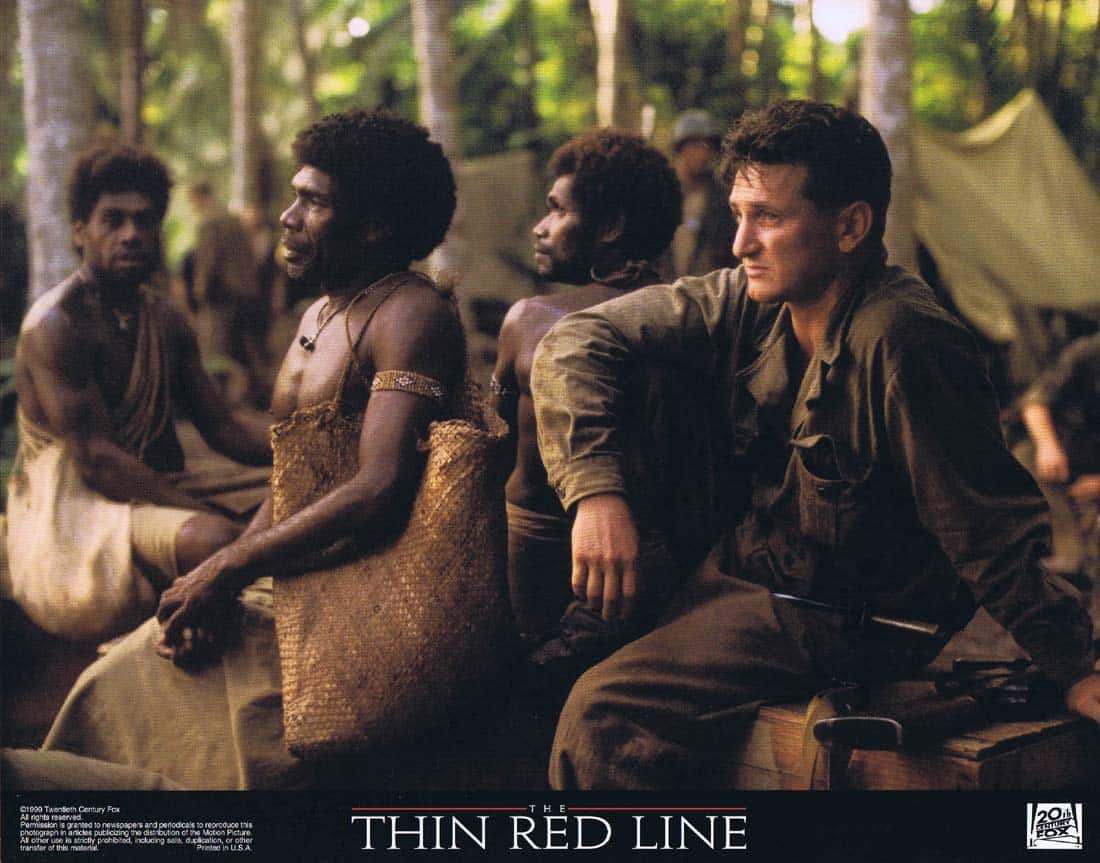 THE THIN RED LINE Original Lobby Card 5 Sean Penn George Clooney John Travolta