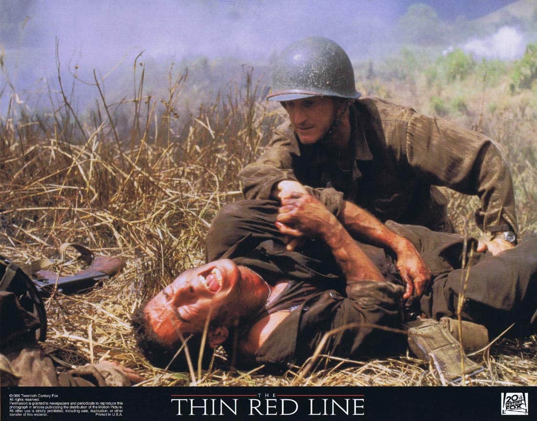 THE THIN RED LINE Original Lobby Card 6 Sean Penn George Clooney John Travolta