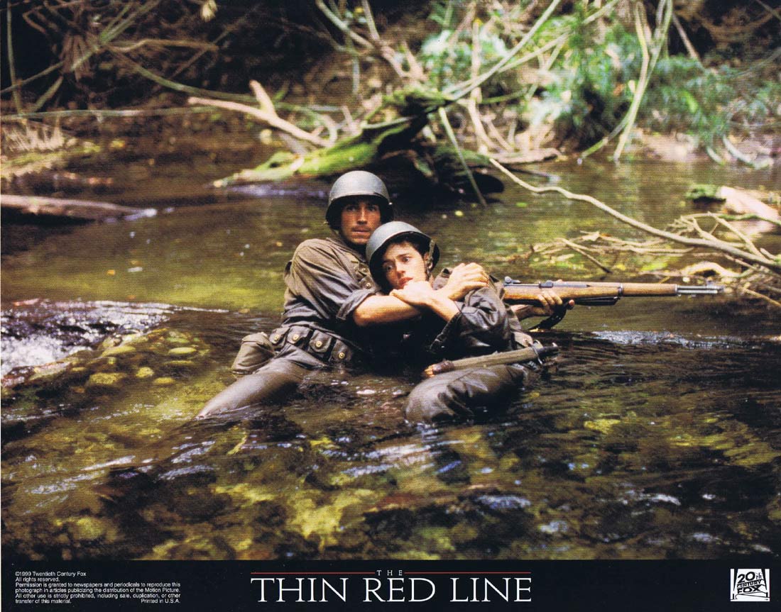 THE THIN RED LINE Original Lobby Card 8 Sean Penn George Clooney John Travolta