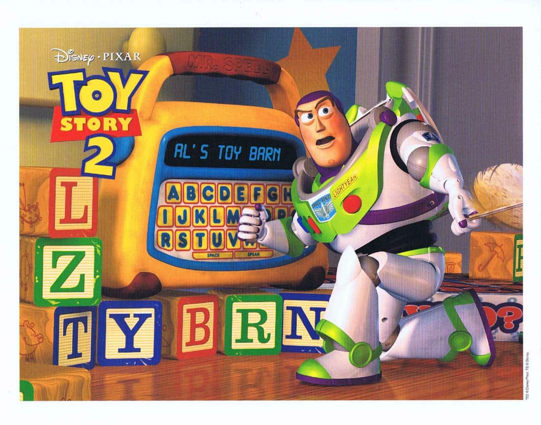 TOY STORY 2 Original Lobby Card 2 Tom Hanks Tim Allen Disney