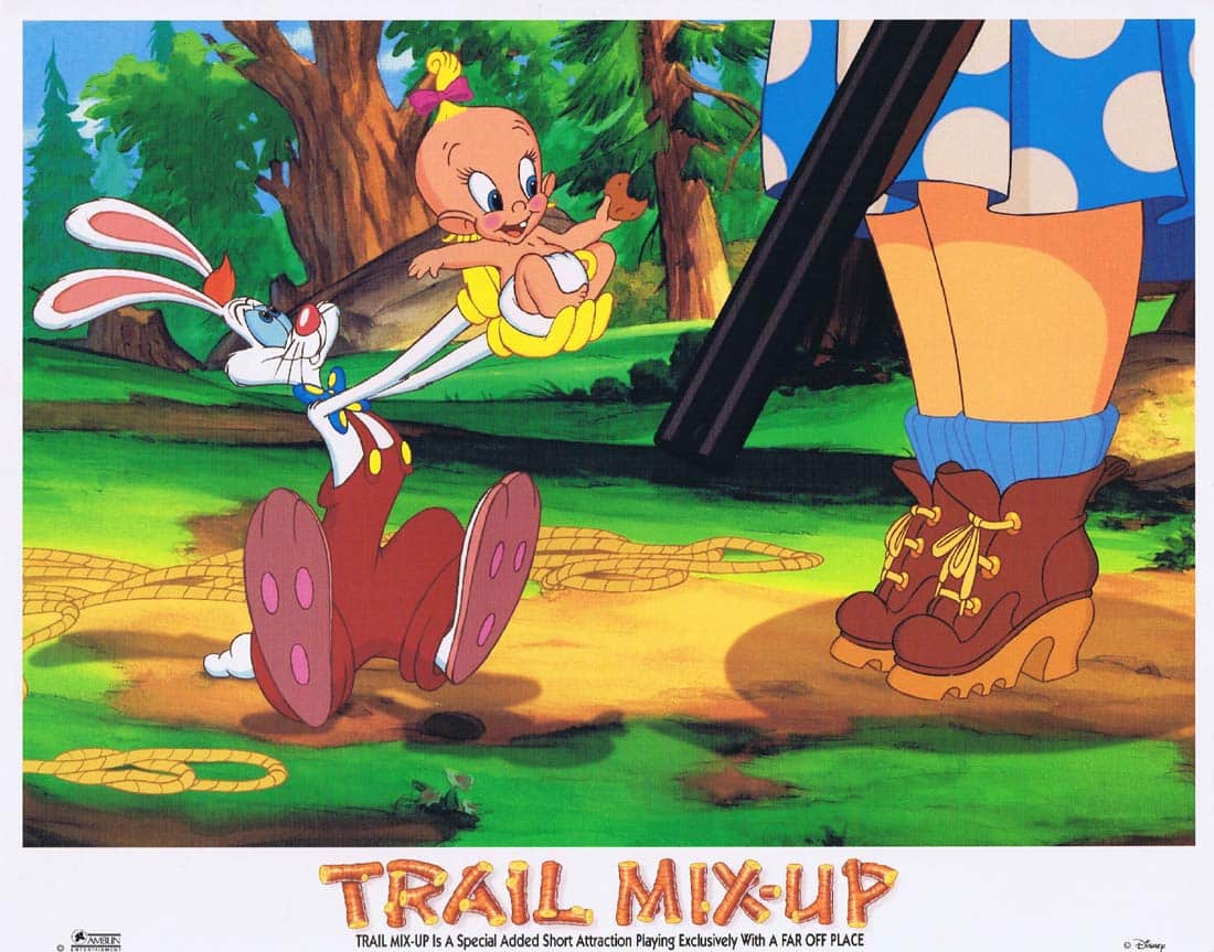 TRAIL MIX UP Original Lobby Card 2 Disney Roger Rabbit A Far Off Place