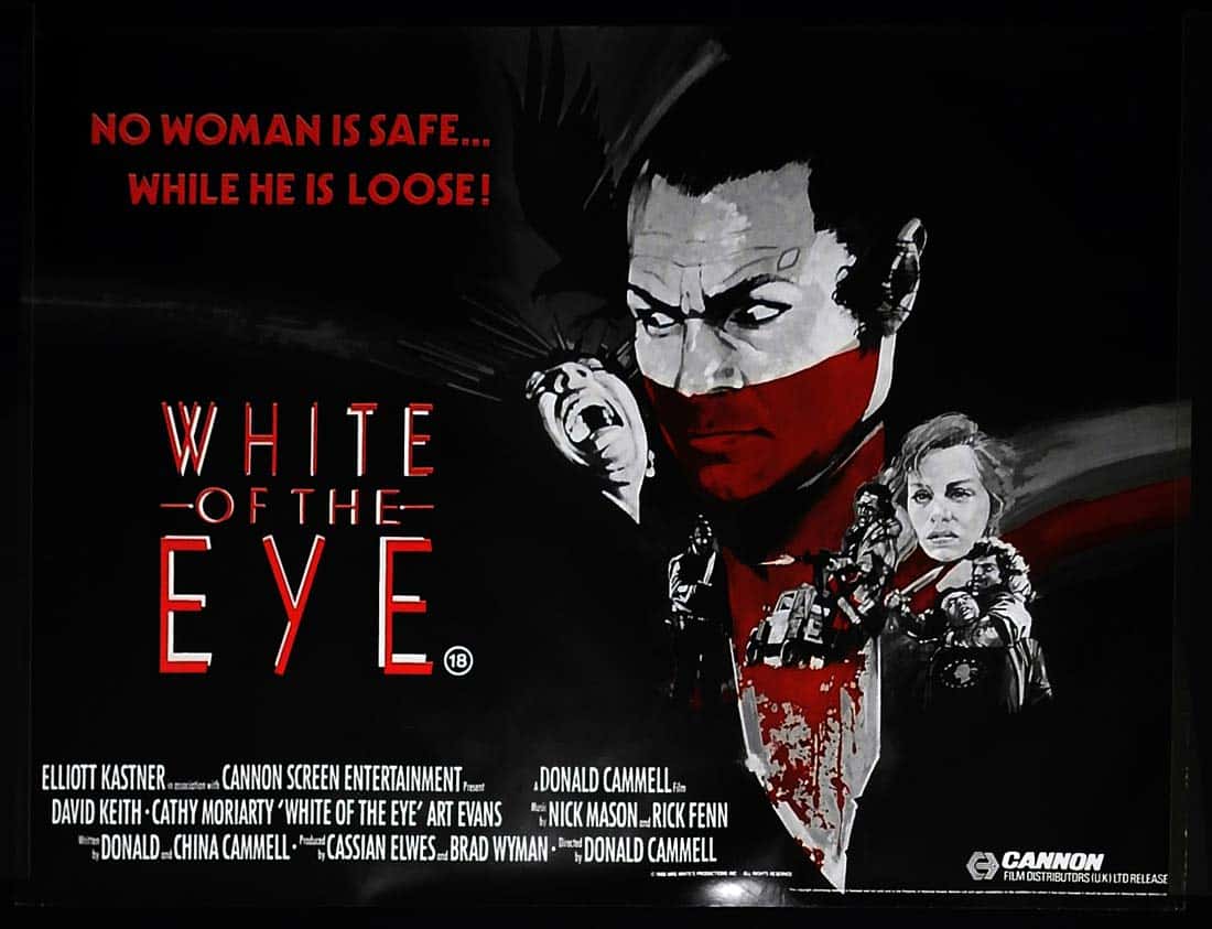 WHITE OF THE EYE Original ROLLED British Quad Movie Poster Cathy Moriarty Horror