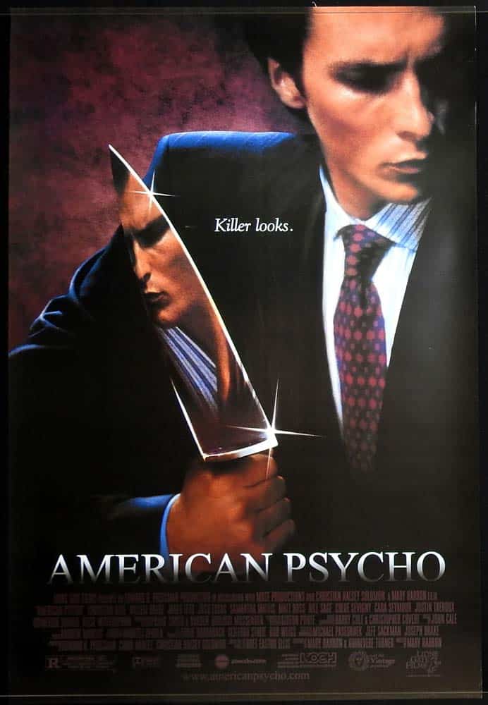 AMERICAN PSYCHO Original One Sheet Movie Poster Christian Bale Willem Dafoe Reese Witherspoon