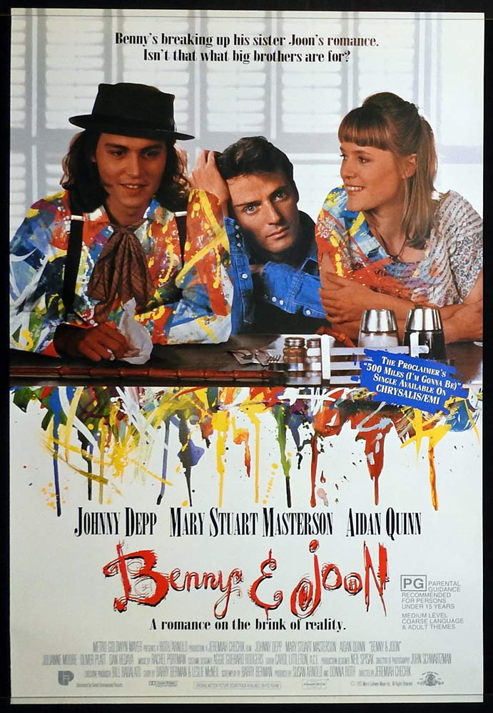 BENNY AND JOON Original One sheet Movie poster Johnny Depp Mary Stuart Masterson