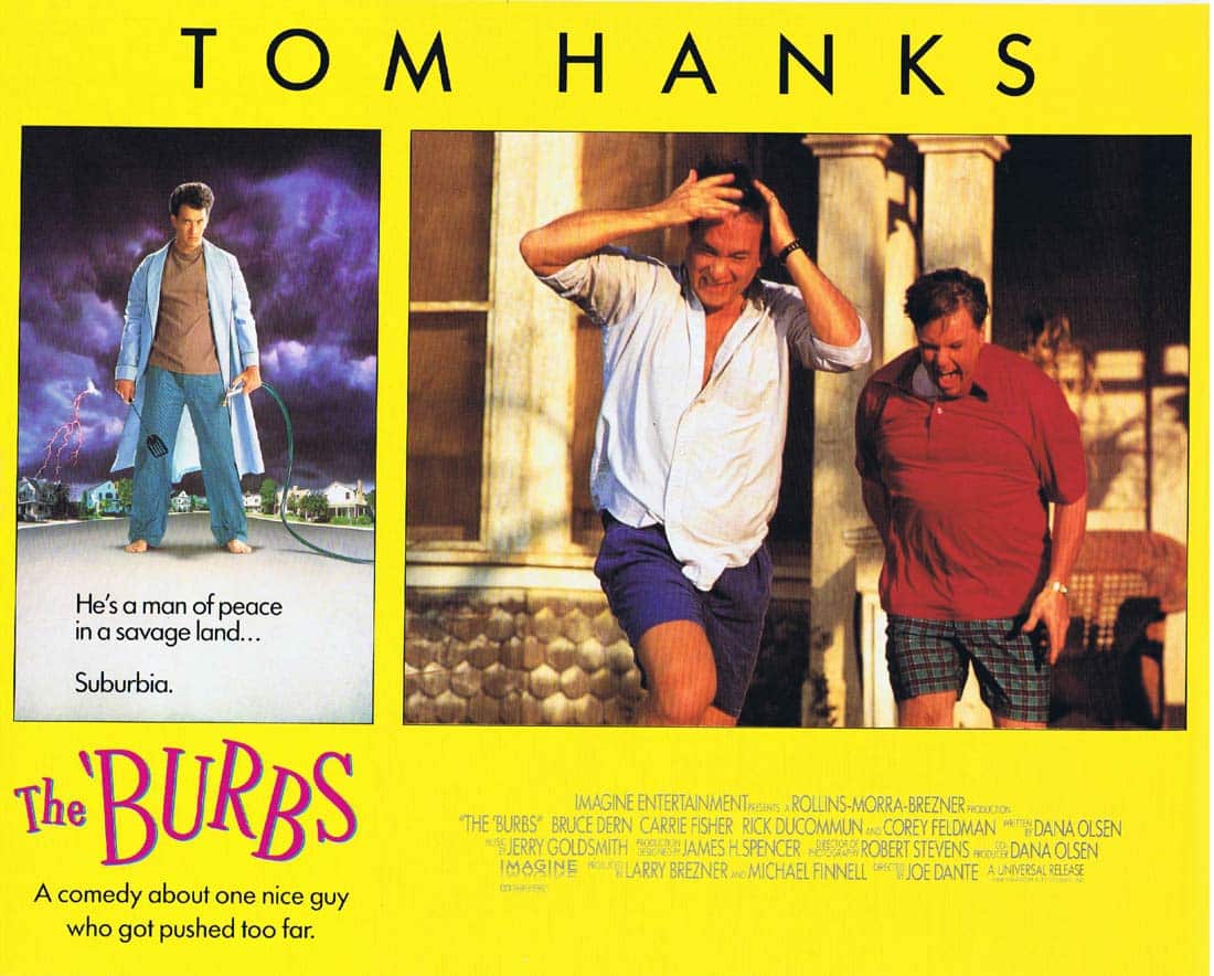 THE BURBS Lobby Card 2 Tom Hanks Bruce Dern Carrie Fisher