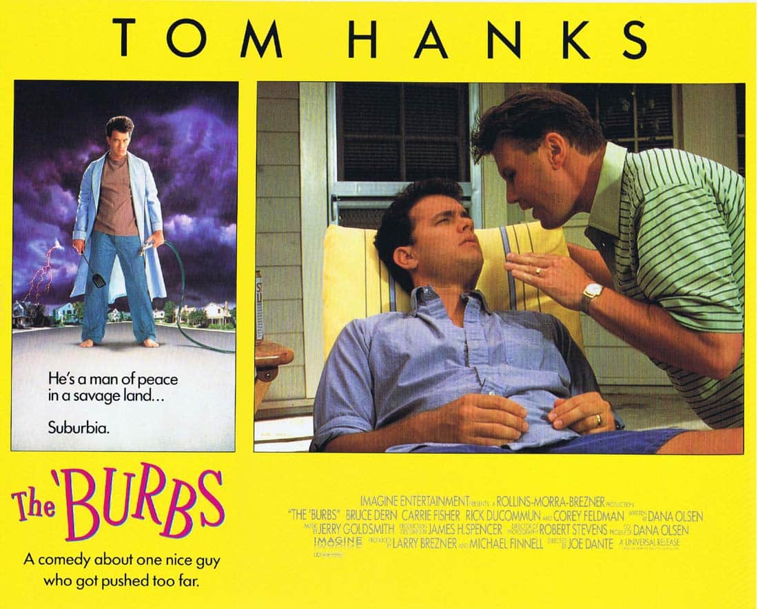 THE BURBS Lobby Card 4 Tom Hanks Bruce Dern Carrie Fisher