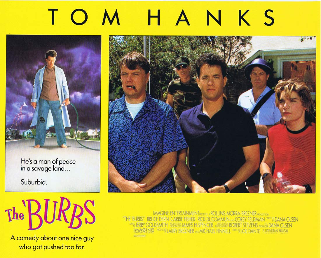 THE BURBS Lobby Card 5 Tom Hanks Bruce Dern Carrie Fisher