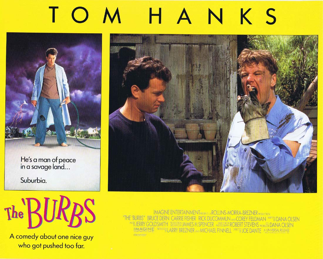THE BURBS Lobby Card 6 Tom Hanks Bruce Dern Carrie Fisher