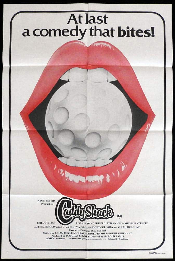 CADDYSHACK Original One Sheet Movie Poster Chevy Chase Rodney Dangerfield